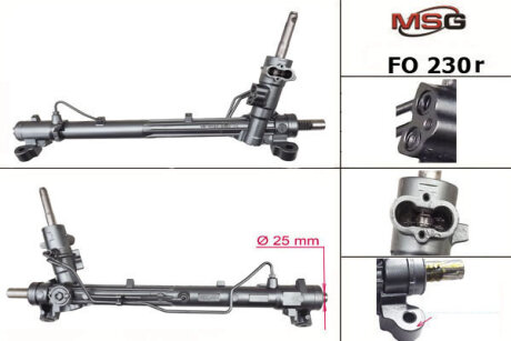 Рульова рейка з ГУР відновлена Ford C-MAX 02-10, Ford Focus II 04-11 MSG FO230R