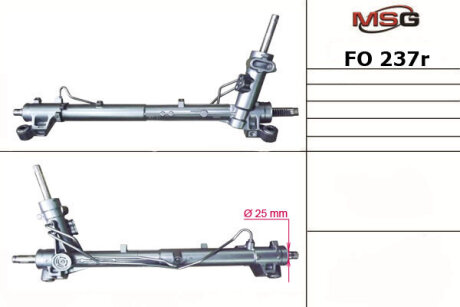 Рульова рейка з ГУР відновлена Ford Kuga 08-13, Ford C-MAX 02-10, Ford Focus II 04-11 MSG FO237R