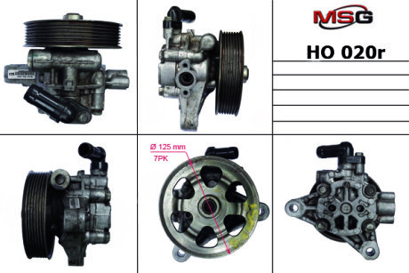 Насос ГУР відновлений Honda Accord CP/CS USA 07-13, Honda Accord CU/CW 08-15 MSG HO020R