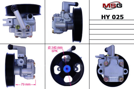 Насос ГУР новий Hyundai Grandeur TG 05-11, Hyundai Santa Fe 06-12 MSG HY025