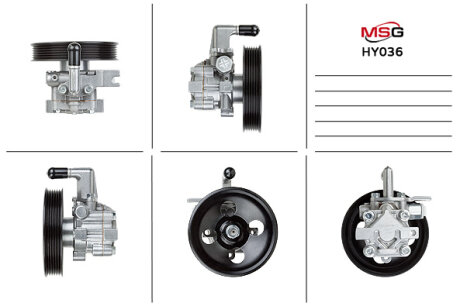 Насос ГУР новий Hyundai Santa Fe 06-12, Kia Sorento 09-15 MSG HY036
