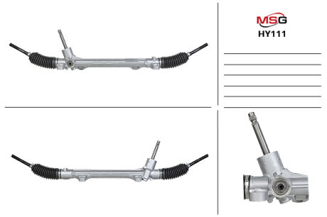 Рульова рейка без ГУР нова Hyundai i-30 12-17, Kia Cerato 12-18, Kia Ceed 12-19 MSG HY111