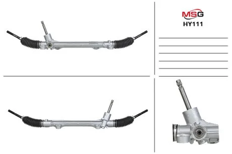 Рульова рейка без ГУР нова Hyundai i-30 12-17, Kia Cerato 12-18, Kia Ceed 12-19 MSG HY111