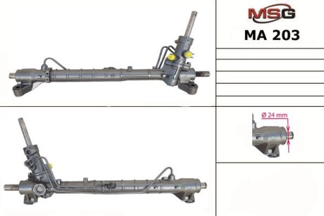 Рульова рейка з ГУР нова Mazda 5 05-10, Mazda 3 03-09 MSG MA203