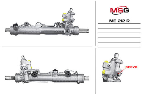 Рульова рейка з ГУР відновлена Mercedes-Benz CL C215 99-06, Mercedes-Benz S-Class W220 98-06 MSG ME212R