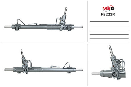 Рульова рейка з ГУР відновлена Peugeot 407 03-11, Citroen C6 05-12 MSG PE221R