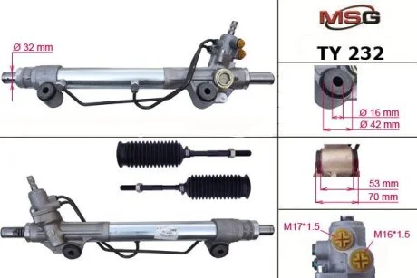Рульова рейка з ГУР нова Toyota FJ Cruiser 06-16, Toyota 4Runner 09-, Toyota Land Cruiser Prado 150 09- MSG TY232