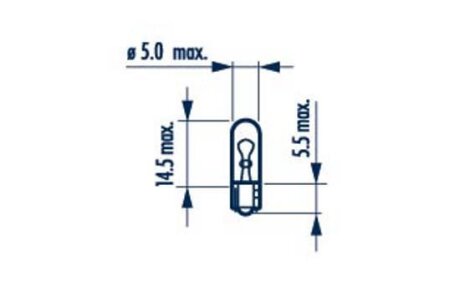 170373000 Лампа W1,2W 12V 1,2W W2X4,6d |WEDGEBASE LAMPS| (10шт) NARVA 17037