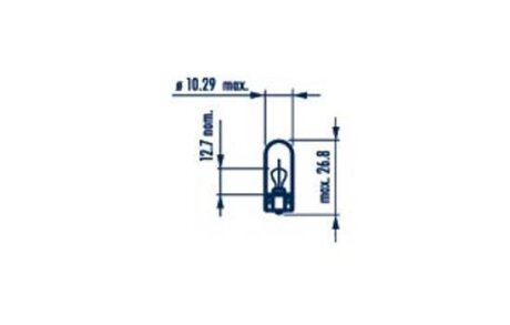 170973000 Лампа W3W 12V 3W W2,1X9,5d |WEDGEBASE LAMPS| (10шт) NARVA 17097 (фото 1)