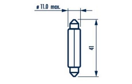 171853000 Лампа C5W 24V 5W SV8,5 11X41 |FESTOON 41mm| (10шт) HD NARVA 17185