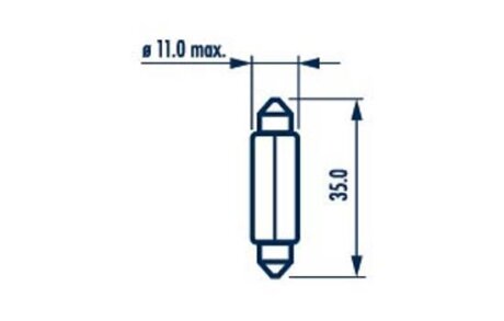 173163000 Лампа 12V 10W SV8,5 T10.5X38 |FESTOON LAMPS| (10шт) NARVA 17316