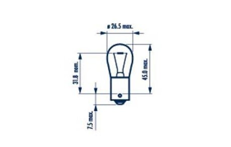 176493000 Лампа PY21W 24V 21W BAU15s AMBER HEAVY DUTY (10шт) HD NARVA 17649