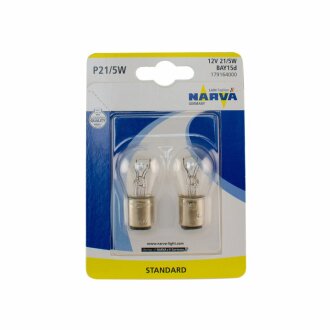 179164000 Лампа P21/5W 12V BAY15D (блістер 2 шт.) NARVA 17916B2