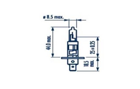 487023000 Лампа H1 24V 70W P14.5s HD NARVA 48702