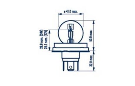 492113000 Лампа R2 12V 45/40W P45t |ASSYMETRICAL LAMPS| NARVA 49211