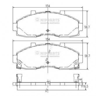 Комплект гальмівних накладок NIPPARTS J3600313