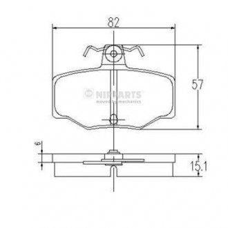 Комплект гальмівних накладок NIPPARTS J3611031