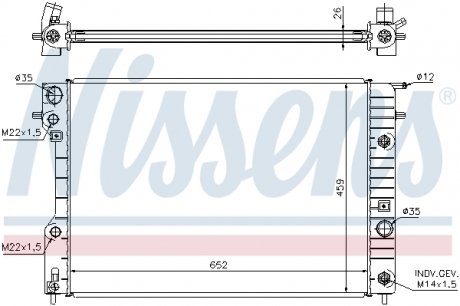 Радіатор охолодження NISSENS 63072A