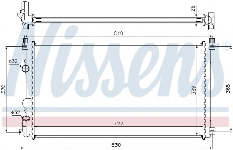 Радіатор охолодження NISSENS 63824A