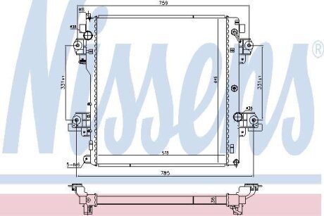 Радіатор системи охолодження NISSENS 646824