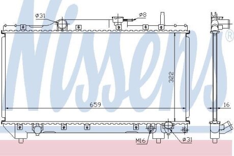 Радіатор системи охолодження NISSENS 64837A