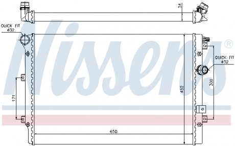 Радіатор охолодження NISSENS 65015