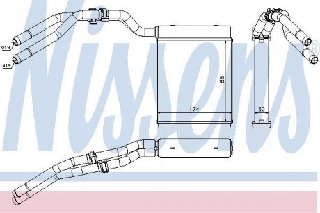 Радіатор опалювача салону First Fit NISSENS 71773 (фото 1)