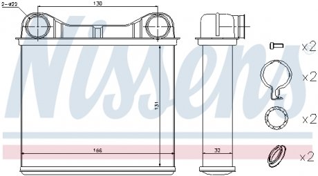 Радіатор опалювача салону First Fit NISSENS 72049