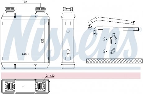 Радіатор опалювача салону First Fit NISSENS 72072