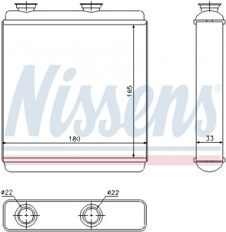 Радіатор опалювача салону First Fit NISSENS 72663 (фото 1)