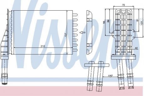 Радіатор опалювача салону First Fit NISSENS 73258 (фото 1)