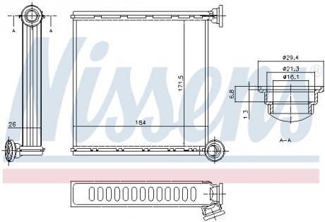 Радіатор опалювача салону First Fit NISSENS 73980 (фото 1)