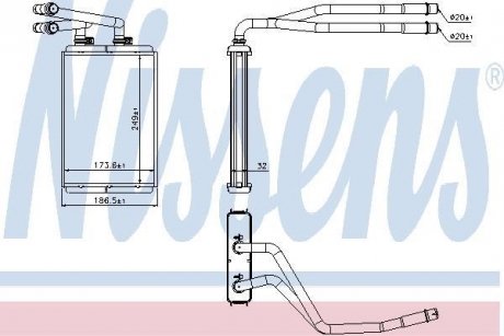 Радіатор опалювача салону NISSENS 73990
