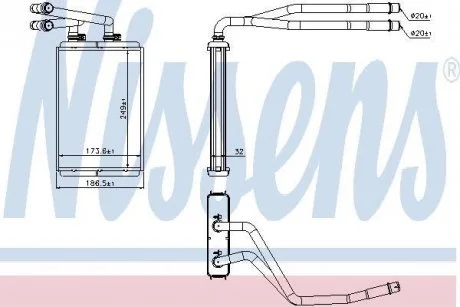 Радіатор опалювача салону NISSENS 73990