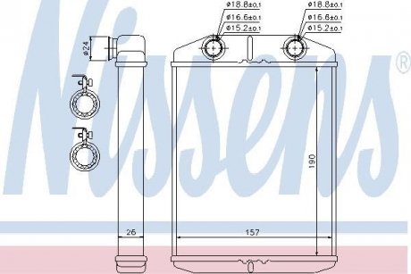 Радіатор опалювача салону First Fit NISSENS 76514 (фото 1)