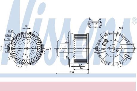 Вентилятор салону NISSENS 87045