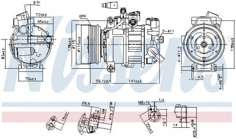 Компресор кондиціонера First Fit NISSENS 890551 (фото 1)