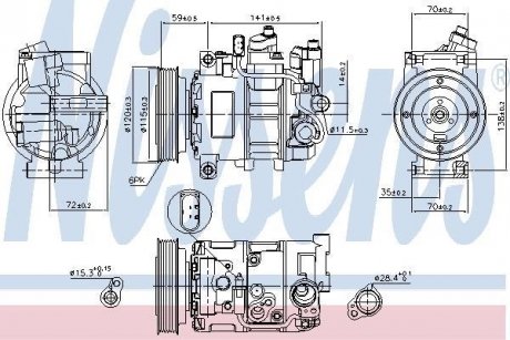 Компресор кондиціонера First Fit NISSENS 89111