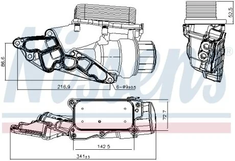 Радіатор охолодження оливи NISSENS 90933