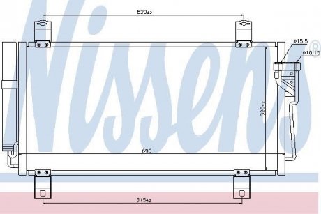 Радіатор кондиціонера First Fit NISSENS 940032 (фото 1)