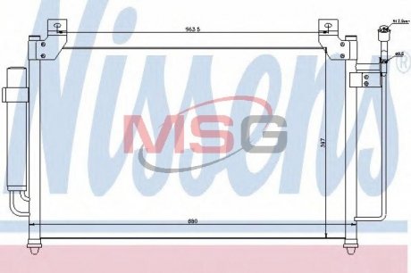 Радіатор кондиціонера NISSENS 940049