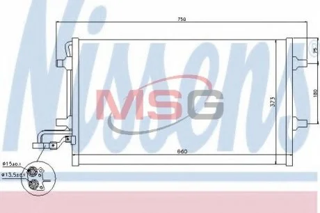 Радіатор кондиціонера First Fit NISSENS 940154