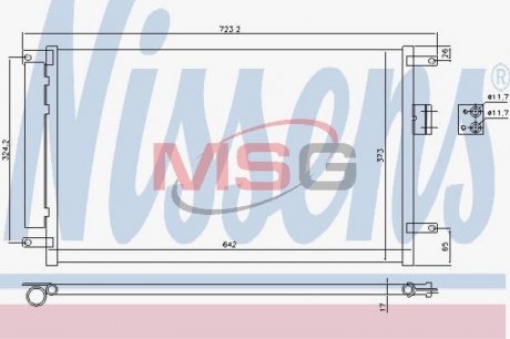 Радіатор кондиціонера NISSENS 940424