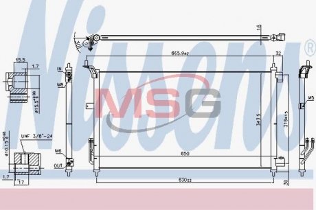 Радіатор кондиціонера NISSENS 940557