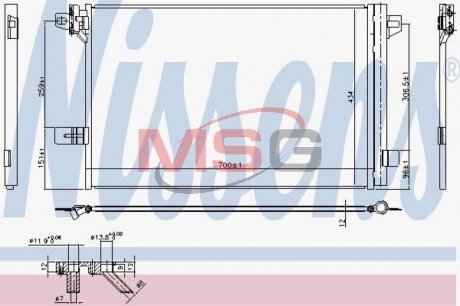 Радіатор кондиціонера First Fit NISSENS 940732