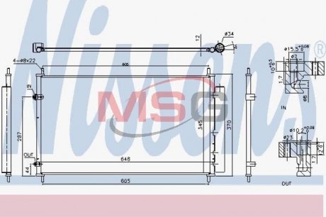 Радіатор кондиціонера NISSENS 940804