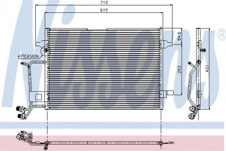 Радіатор кондиціонера First Fit NISSENS 94207