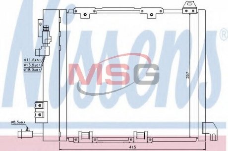 Радіатор кондиціонера First Fit NISSENS 94385 (фото 1)