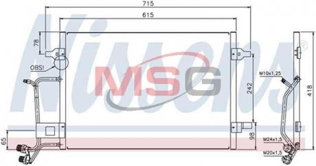 Радіатор кондиціонера First Fit NISSENS 94594