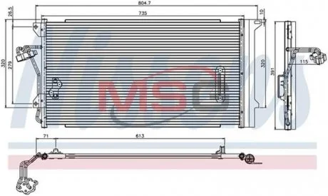 Радіатор кондиціонера First Fit NISSENS 94667